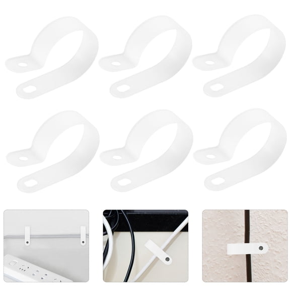 WHAMVOX  20 Pcs Rope Light Brackets Wire Clips Cable Clamp Sorter Shape