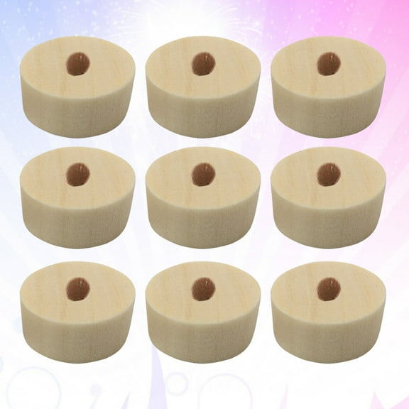 WHAMVOX  20 Pcs Solid Wood Car Wooden Wheel Toys Wheels Child