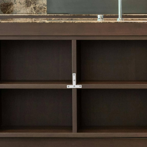 WHAMVOX 20 Pcs T-shaped Fixing Plate 8.00X8.00X0.10CM Silver