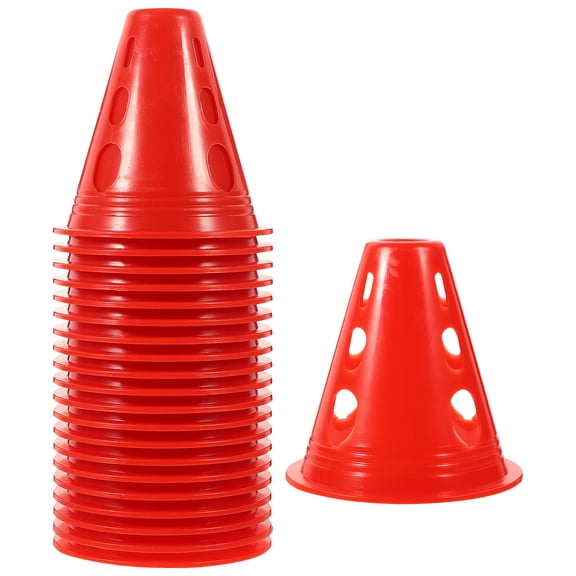 WHAMVOX  20 Pcs Traffic Cone Number Windproof Roller Ski Pile Soccer Cones