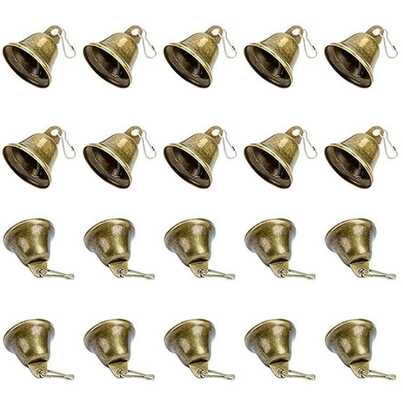 WHAMVOX  20 Pcs Vintage Bell Believe Silver Bells Christmas Decorations