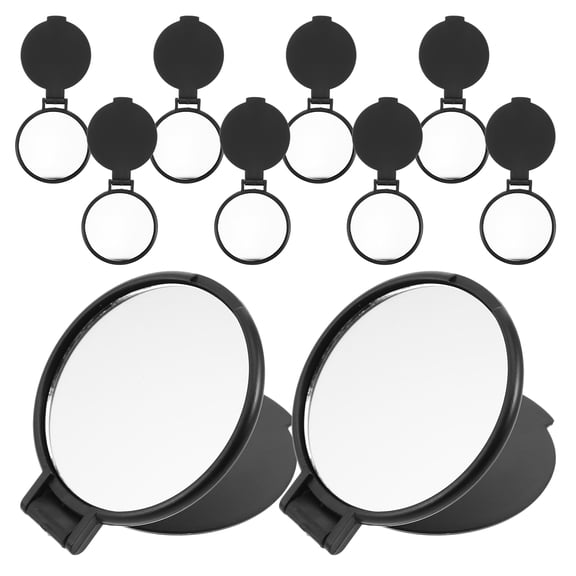 WHAMVOX 20 Pieces Portable Folding Compact Mirror for Makeup with High-Definition Glass in Black Plastic