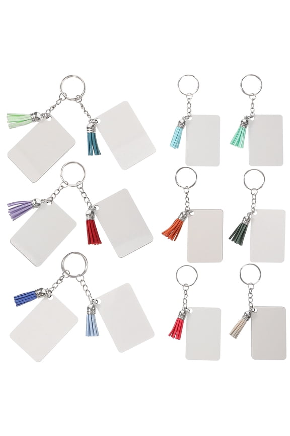 20-Pack Chain Key Pendants Hanging Decorations, Collage Style Keychains for Bags, Keys, and Accessories