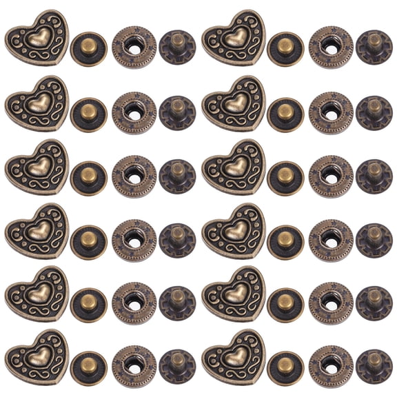 WHAMVOX 20 Sets Zinc Alloy Snap Fastener Cartoon Button Zinc Alloy Snap Button Set