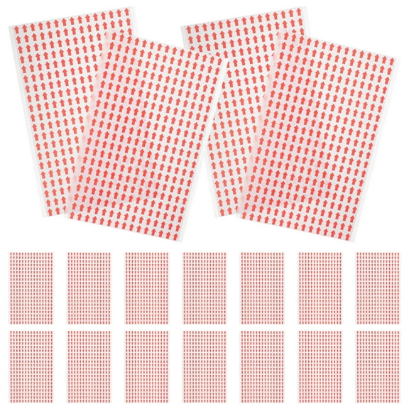 SEWCHICS Simple Design Directional Arrow Signs Red Paper 6000 Pieces 1x0.7in