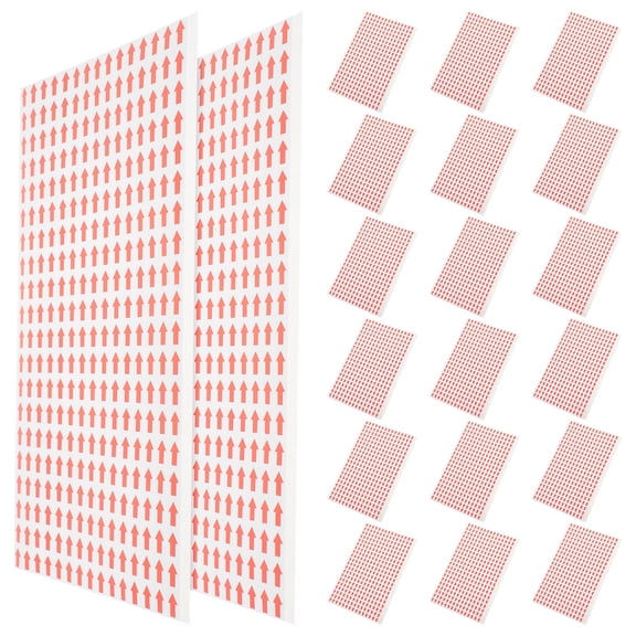 WHAMVOX 20 Sheets Large Arrow Label Arrow Stickers 1x0.7CM Red