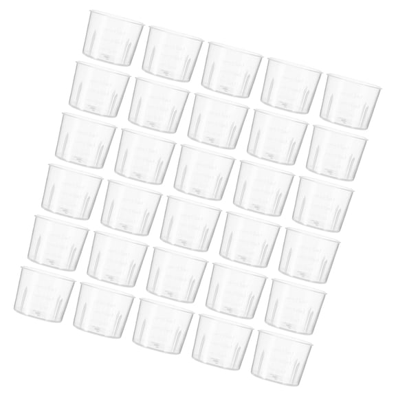 WHAMVOX 200 Pcs Colorful Small Measuring Cup 3.60X3.60X2.80CM Transparent