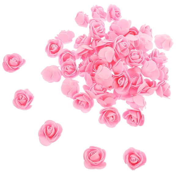 WHAMVOX  200 Pcs Foam Bear Flower Head Floral Large Indoor Wedding Decor Artificial Flowers Pink