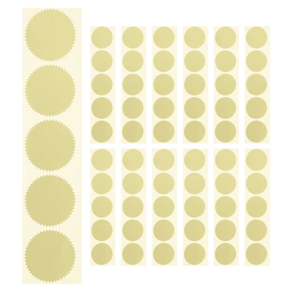 WHAMVOX 200 Pcs Stickers for Embossing Stencil Sticker Office 5.00X5.00X0.02CM Golden