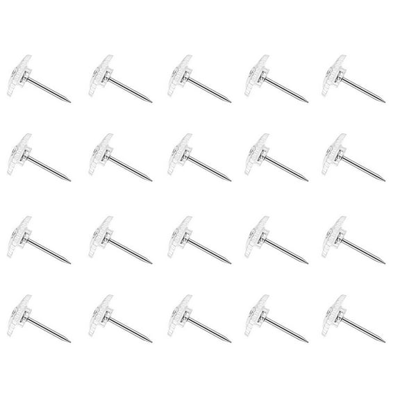 WHAMVOX  200 Pcs Thumbtack Clear Push Cork Board Multi-function Travel Transparent