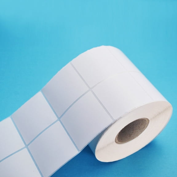 WHAMVOX 2000 Pcs Printer Tape Barcode White Blank Label Sticker Self Adhesive Sticker