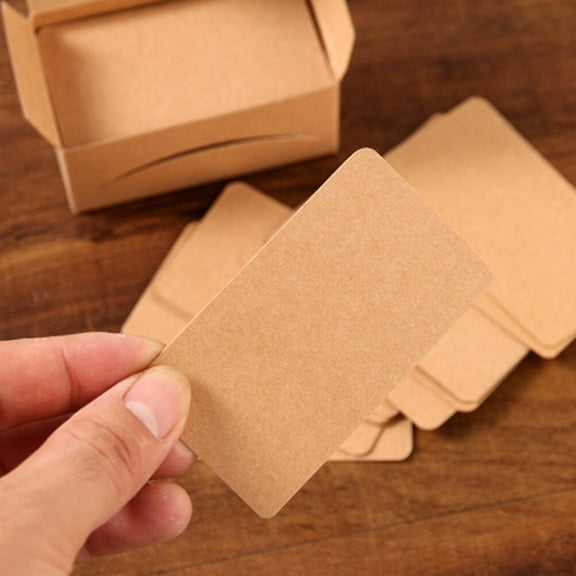 WHAMVOX 200Pcs Blank Paper Cards White Card Paper Rounded Corners for Scrapbooking