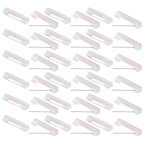 WHAMVOX 200pcs Adhesive Backed Plastic Name Tag Pins Versatile And Secure Badge Holders For Various Occasions Badge Attachment Process