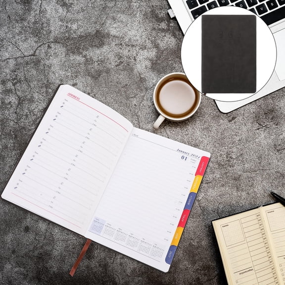 WHAMVOX 2021 Travel Planner Notebook with Schedule Agenda Book for Convenient Daily Organization