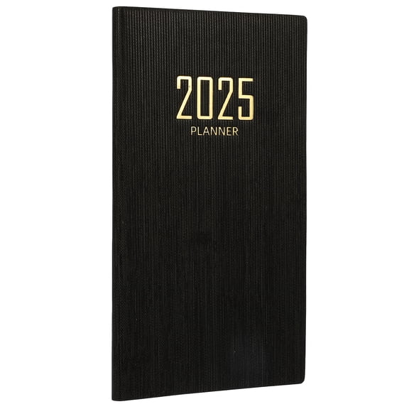 SEWCHICS Portable Academic Planner Notebook Paper Black Productivity Tips Vacations 1Pack A6