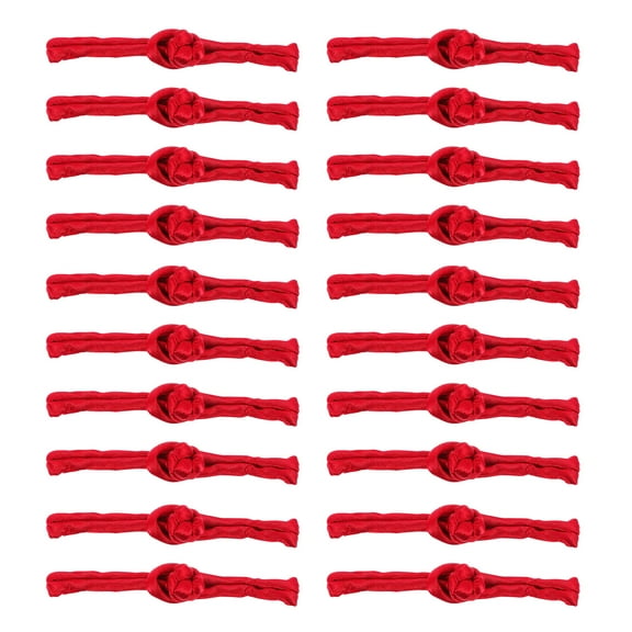 WHAMVOX 20Pairs Clothing Fasteners for Crafting Projects Women Handicraft Enthusiasts Dark Red Satin Square