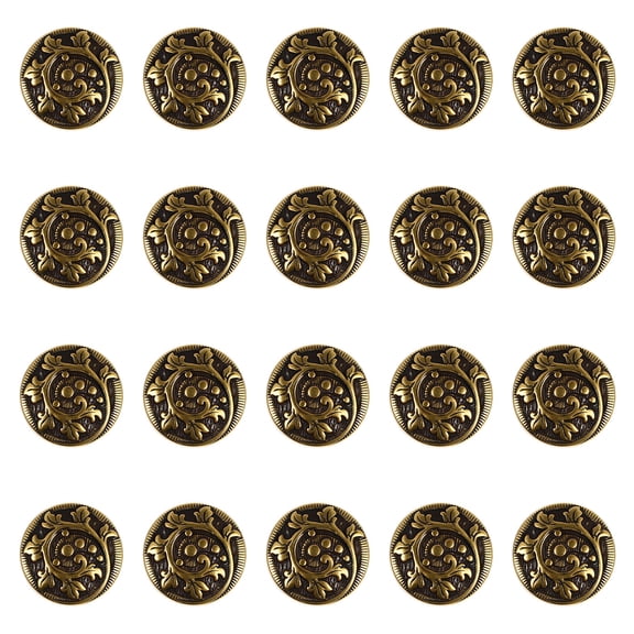 WHAMVOX 20Pcs Retro Style Metal Sewing Buttons for Craft Enthusiasts Diy Projects