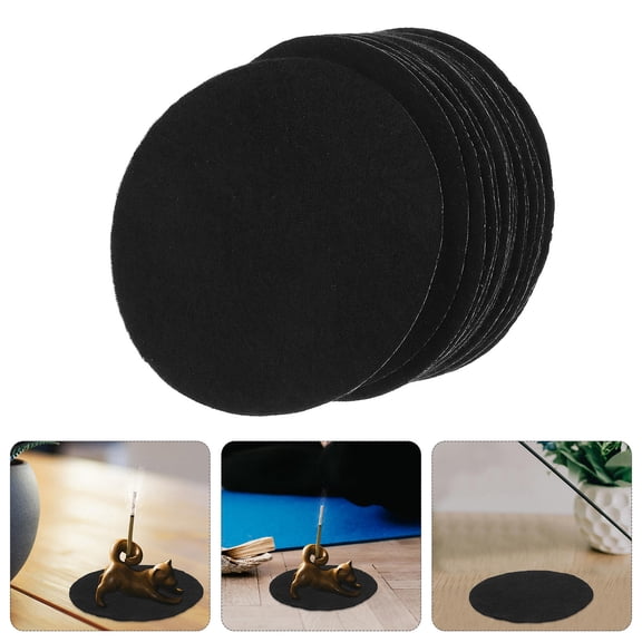 WHAMVOX 20pcs Ash Incense Mat Incense Cone Holder Mat Fireproof Incense Holder Mat Coil Incense Pad for Incense Burner Accessories