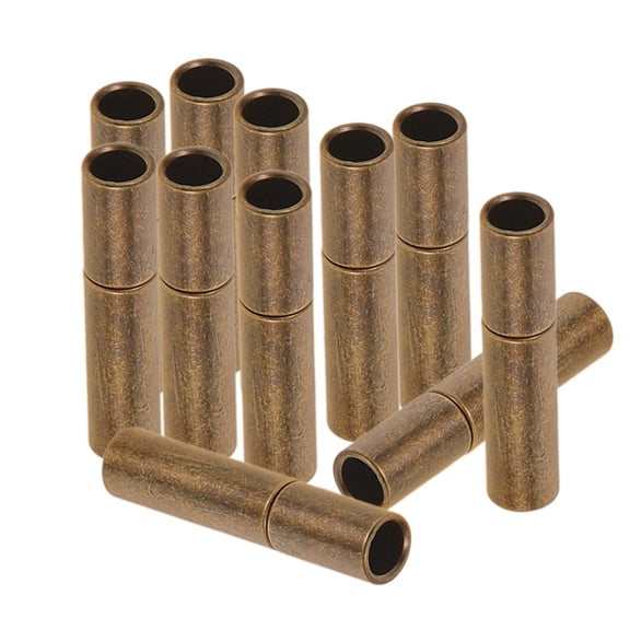 WHAMVOX 20-Pack Copper Bracelet Rope End Caps Small Column Cord Ends for Jewelry Making and Crafting