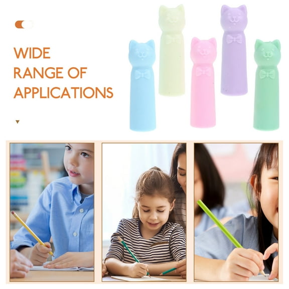 WHAMVOX 20pcs Cute Pen Toppers Pen Caps Cartoon Pencil Tip Cover Cartoon Pencil Covers Pencil Extender Covers Decorative Plastic Caps