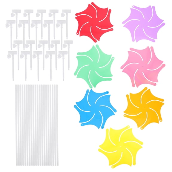 WHAMVOX 20pcs Decorative Windmills Funny Pinwheels for Wedding Decor