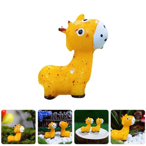 WHAMVOX 20pcs Exquisite Animal Figurine Miniature Garden Giraffe Statue Miniature Giraffe Figurine Decor