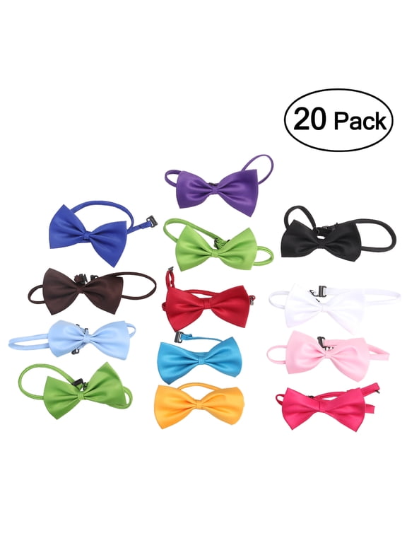 20pcs Men Adjustable Bow Ties Wedding Party Essentials (Random Color)