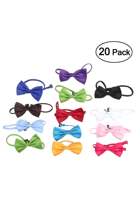 20pcs Men Adjustable Bow Ties Wedding Party Essentials (Random Color)