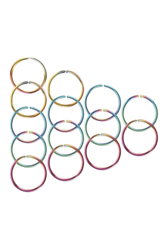 20pcs Metal Split Rings Small Round Key Rings Metal Keychain Rings Keychain Round Key Rings