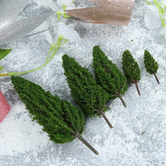 WHAMVOX 20pcs Model Trees Fake Pine Tree Park Street Diorama Scenery Layout Miniature Landscape Scenery (Green)