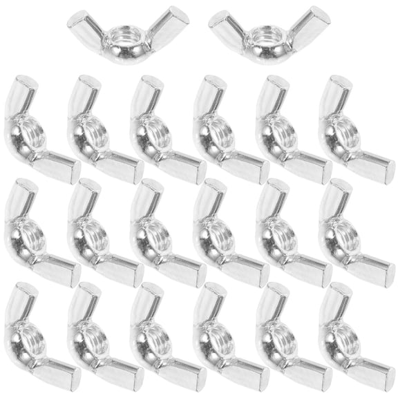 YSNOOWE 20Pcs 5 16 Inch Wing Nuts Fasteners Carbon Steel Durable Plated Silver Finish