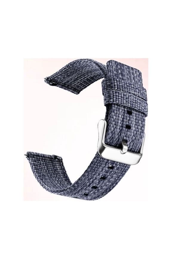 22 Mm Watch Accessories Replacement Strap Fashion Watchband Canvas Straps Blue