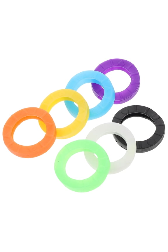 24Pcs Silicone Rubber Key Caps Elastic Key Identifiers for Numbering Keys Assorted Color