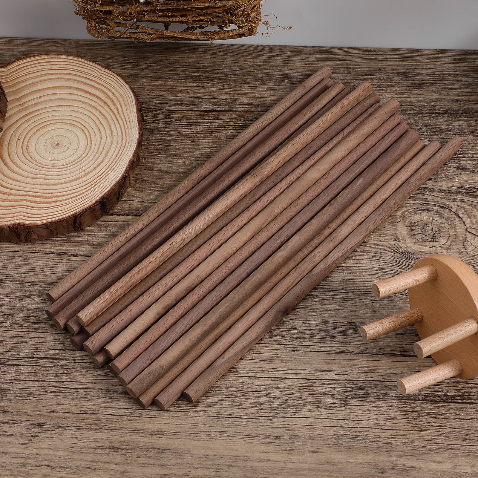 WHAMVOX Pcs Crafts Cake Dowels for Tiered Cakes Black Walnut Father