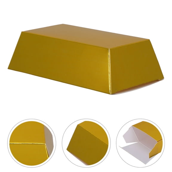SEWCHICS Golden Simulated Gold Brick Candy Boxes 24Pcs For Festive Celebrations 5.50X3.14X1.57In