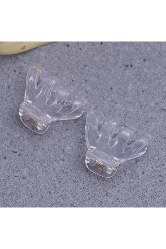 24-Pack Mini Octopus Hair Claws, Transparent Plastic Hair Accessories, Non- Grip Hairpins for Women and Girls