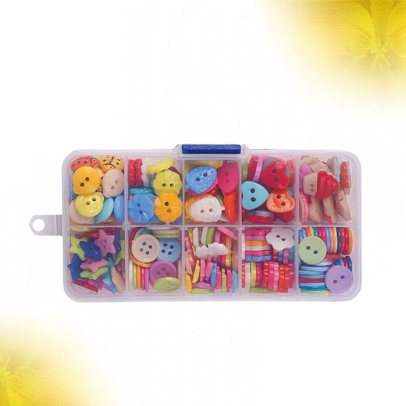 WHAMVOX  240 Pcs/1 Buttons for Sewing Boxed DIY Scrapbooking Accessories Child