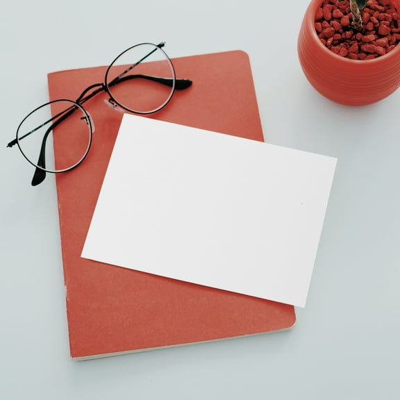 WHAMVOX  240 Pcs Daily Use Word Cards Compact Note Greeting Cue Blank Child White