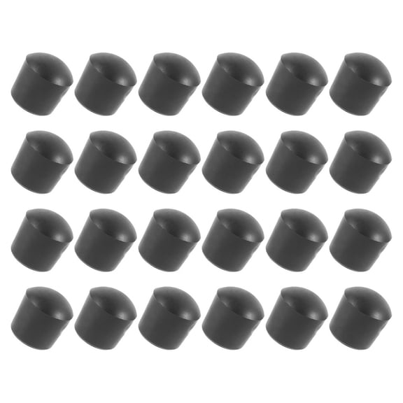 WHAMVOX 24Pcs Black PVC Foosball Table End Caps for Enhanced Gameplay and Wear Resistance