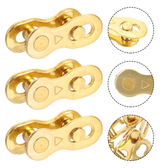 WHAMVOX 24Pcs Durable Bike Chain Joints Steel Connectors for Mountain Bike Replacement with Smooth Edges