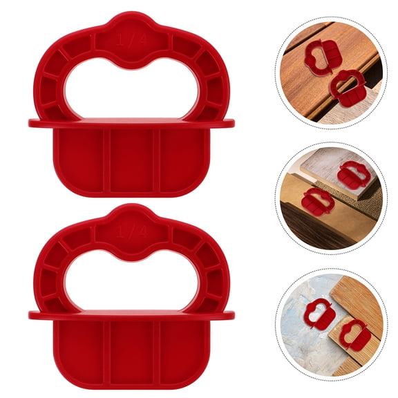 WHAMVOX 24pcs Red Plastic 1/4 Deck Board Spacer Rings Deck Jig For Pressure Treated Composite And Pvc Plank Decking Tools And Builders