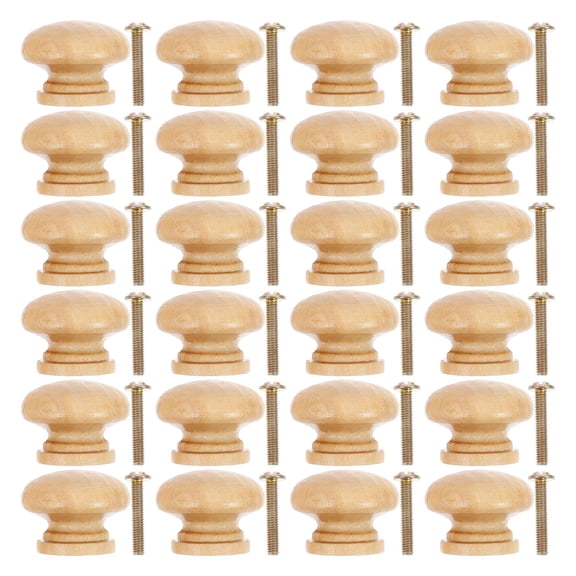 WHAMVOX Brown Synthetic Material Cabinet Knobs for Home Use Stylish Decorative Drawer Handles 24 Pieces