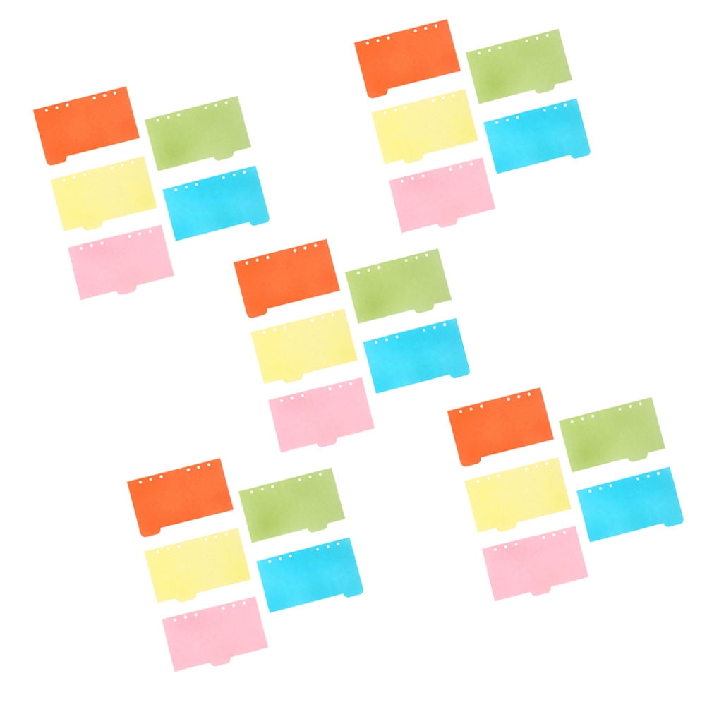 WHAMVOX 25 PCS Card Dividers Tab Index Cards Yellow Paper Notebook ...
