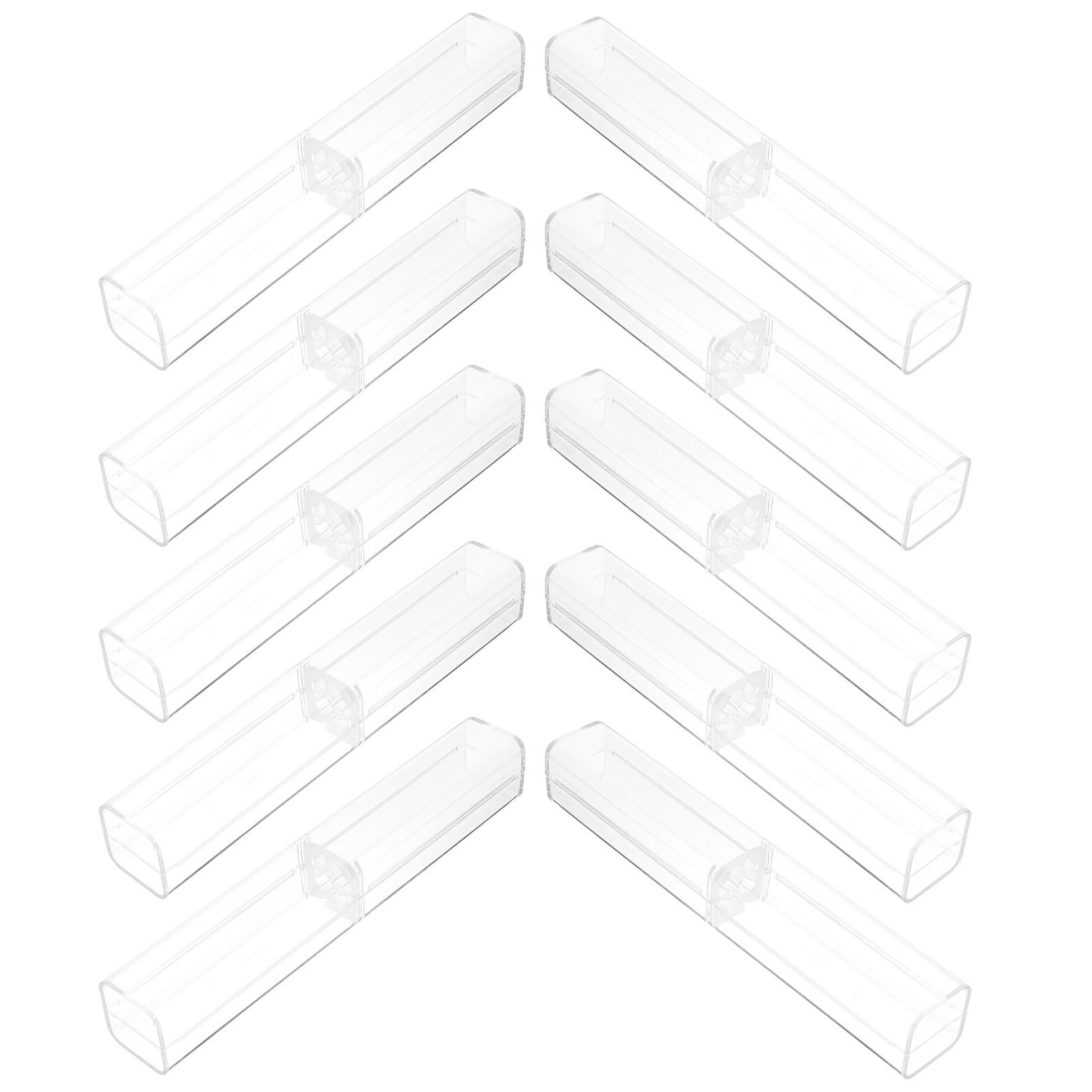 WHAMVOX  25 Pcs Pen Storage Case Tube Empty Clear Pencil Boxes Small