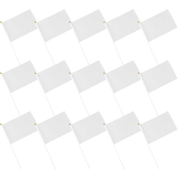 YSNOOWE Match Flags White Polyester 25Pcs 11.79X9.04X0.04in