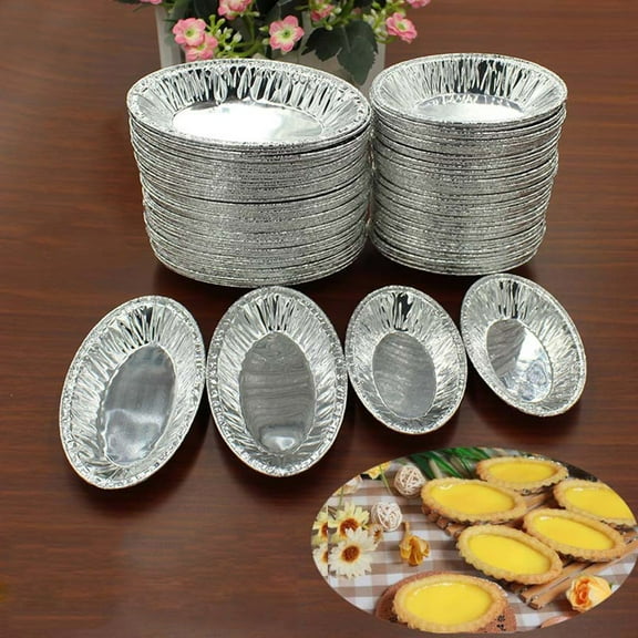 DECORNIJIA Egg Tart Cups Business Conference 250Pcs 1.97*1.18*0.59In
