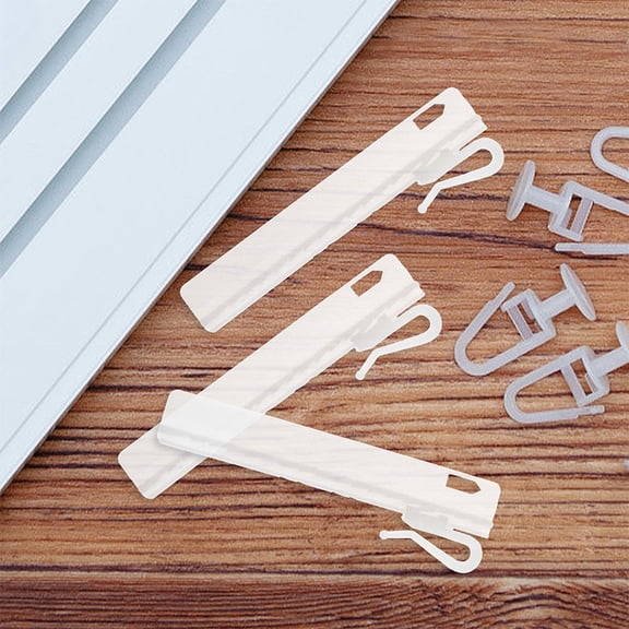WHAMVOX 25Pcs Quality Pinch Pleat Hooks for Home Decoration 11.8X0.59X0.39in