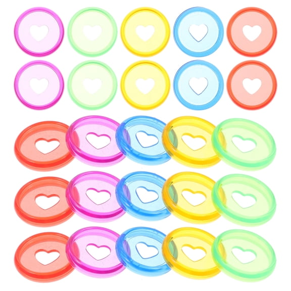 WHAMVOX 25pcs Assorted Color Discbound Binding Discs for Planner ABS Looseleaf Office Supplies
