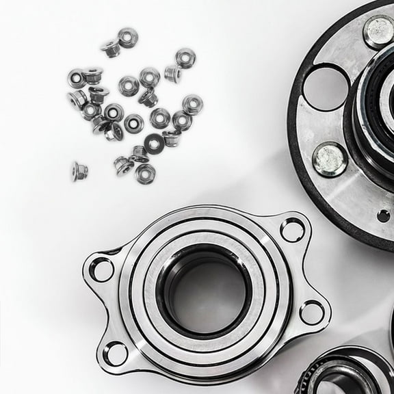 WHAMVOX 25pcs Pitch Metric Flange Nuts Stainless Steel Hexagonal Lock Nuts with Nylon Insert for Industrial and Construction Use