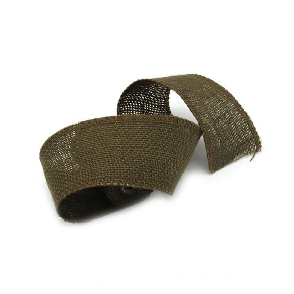 WHAMVOX 2M Jute Burlap Ribbon Roll for Christmas Decoration (Brown)